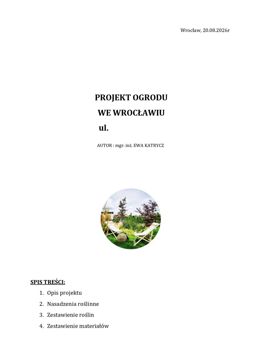 Opis techniczny - przykład 01